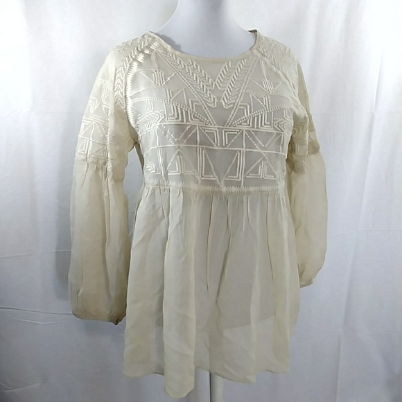 Sundance Tops - Sundance silk boho peasant blouse medium